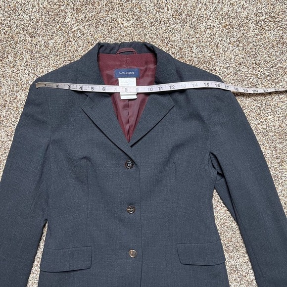 Piazza Sempione 3 Button Blazer Wool Blend Lined Stretch Gray Womens Size 6 - Picture 6 of 9
